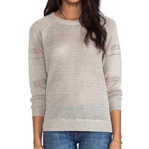 Joie Ronnie Linen Pullover Loose Knit Sweater XS